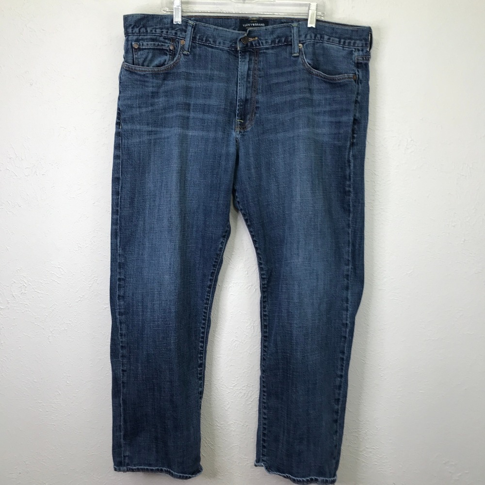 Lucky Brand 361 Vintage Straight Jeans Mens 40x30 Medium Wash Blue Stretch Denim